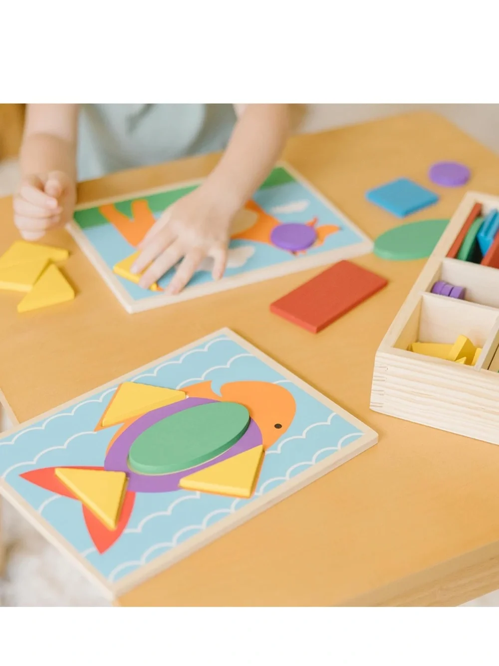 Melissa & Doug wooden pattern blocks puzzles